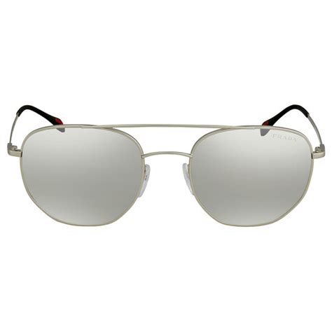 prada sunglasses silver|Prada linea rossa silver mirror.